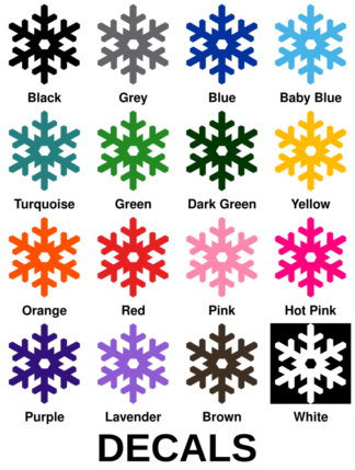 Snow Flake Decals